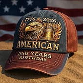 halpa Yhdysvaltojen 250-vuotisjuhla-Yhdysvaltojen 250-vuotisjuhlahattu patriotinen kotka grafiikka baseball-lippis säädettävä isä-hattu miehille ja naisille 3D-ristikkäin brodeerattu USA:n lipun malli itsenäisyyspäivä 250-vuotisjuhlan