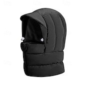 billige varm og oppvarmet samling-vinterlue ansiktsmaske skjerf lue i ett stykke for sykkelhjelm kompatibel med fleecefôr hørselbeskyttelse halsvarmer kaldt vær utendørs strikket lue