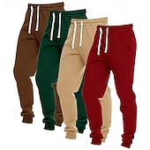 Χαμηλού Κόστους Αθλητικά παντελόνια-Ανδρικά Αθλητικές Φόρμες Παντελόνι Fleece Τζόγκκερ Παντελόνια Casual παντελόνι Κορδόνι Τσέπη Ελαστική μέση Σκέτο Άνεση Πλήρες μήκος ΕΞΩΤΕΡΙΚΟΥ ΧΩΡΟΥ Καθημερινά Απλός Κλασσικό στυλ 1 2 Μικροελαστικό