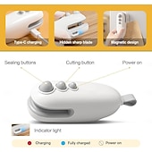 olcso Konyhai eszközök és kütyük-2 db-os mini zacskóhegesztő vágóval és mágnessel, hordozható kézi 2 az 1-ben újratölthető élelmiszerzacskó-hegesztő lezáráshoz és vágáshoz, hőhegesztő műanyag zacskókhoz, uzsonnazacskókhoz,