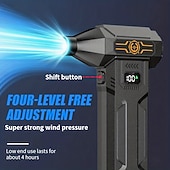 cheap Vehicle Cleaning Tools-Handheld Powerful Turbofan Yard Lawn and Gardening/snow Removal Tools/machines High-speed Brushless Motor Built-in Large Capacity Battery Car Dust Removal Fan Portable Outdoor Dust Removal Fan!