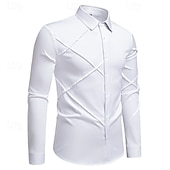 baratos Fantasias masculinas dos anos 1920-Loucos anos 20 Anos 20 Retro Vintage Blusa / Camisa Mafioso Padrinho Corte Justo Fantasia Homens Baile de Máscaras Traje de festa para noite Negócio / Cerimônia / Casamento Festa de Solteira Adulto
