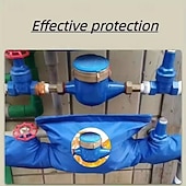 お買い得  暖房と冷房-冬の凍結防止用屋外メーターカバー、圧力真空ブレーカー用取り外し可能な断熱ポリエステルパイププロテクター &amp;逆流防止装置、寒冷地用耐候性不凍液ポーチ、住宅資産維持のための耐久性のある生地