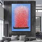 cheap Landscape Paintings-Mintura Hand Painted Return with a Full Load Oil Paintings on Canvas Modern Wall Art Picture For Home Decoration Ready To Hang With Stretched Frame