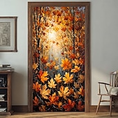 ieftine Bannere pentru garaj și ușă-Halloween Afișe Capacul ușii Bannere în aer liber Peisaj de toamnă Drăguţ #D Petrecere Cămin Cameră pentru adolescenți Cămin universitar Dormitor de fraternitate în peștera bărbaților pentru băieți