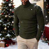economico maglione pullover da uomo-Per uomo Maglione di Natale Maglioni di Natale Maglione per le feste Maglione Maglione a maglia A Coste Maglia Top Regolari Lavorato a maglia Semplice Dolcevita Moda Casual Vacanza Abbigliamento