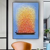 cheap Landscape Paintings-Mintura Hand Painted Return with a Full Load Oil Paintings on Canvas Modern Wall Art Picture For Home Decoration Ready To Hang With Stretched Frame