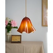 economico Luci a sospensione-lampada a sospensione in vetro artistico - lampada da soffitto moderna ispirata alla fioritura