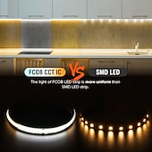 olcso Plug Strip Lights-dc24v cob cct ic címezhető led szalag fcob cct ws2811 ic chasing nagy sűrűségű hangolható 3000k-6000k CRI 90 IP30 LED szalag beltéri barkács dekorációhoz (opcionális SPI vezérlő)