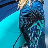 economico Rash Guards Interi-Per donna Rash Guard completo per il corpo Muta da immersione Costume Intero Color-blocking Con cappuccio Protezione UV Manica Lunga Mute da immersione Surf Canoa Snorkeling Inverno