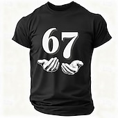  Bărbați Grafic mâini 67 Tricou Tricouri amuzante Cămașă cu mânecă scurtă Manșon scurt Tricou Tipărire 3D Stil Nautic Cămașă Modă Designer De Bază Zilnic Vacanță Stradă Albastru piscină Negru