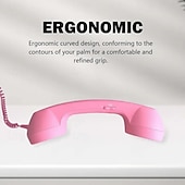 Недорогие Подарки-Ретро-телефонная трубка типа C, проводной приемник для смартфона, классическая телефонная гарнитура с микрофоном, шумоподавлением, Plug and Play для использования в офисе и дома