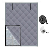 billiga Skärm för fönster och dörr-Vinterisolerat fönsterskydd, oxfordtyg termiskt skydd frostbeständigt gardinset med kardborreband för fönstervärme i hemmet skydd mot kallt väder