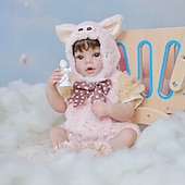 economico Bambole Reborn-Bambole Reborn - Bambola Realistica da 22 Pollici Ragazza con Corpo Morbido e Capelli Ricci Biondi Sveglia Bebe Reborn di Silicona Bambole di Vita Reale con Scatola Regalo per Bambini di 3 Anni