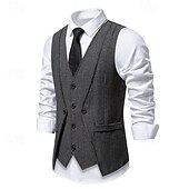 cheap Men's 1920s Costumes-Retro Vintage Roaring 20s 1920s Vest The Great Gatsby Gangster Fancy Dress Men's Halloween Carnival Masquerade Party &amp; Evening Adults' Vest