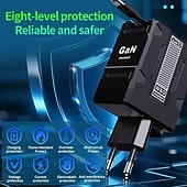 זול מטענים אלחוטיים-מטען אולטרה מהיר של גן 120 וואט PD3.0 סוג C תאורה כפולה יציאת O כבל נשלף טלפון נייד מחשב נייד טעינה מהירה