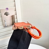 ieftine Carcase iPhone-telefon Maska Pentru iPhone 17 Pro Max 17 Air 16 15 14 Pro Max Plus 13 Pro Max Capac Spate Acceptă încărcarea fără fir cu curea de mână Anti Șoc Retro Placare