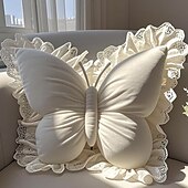cheap Textured Throw Pillows-Princess Butterfly Throw Pillow Decorative Cushion for Office Living Room Bedroom Car Sofa Home Accent Pillow Cute Bow Design Soft Cozy Room Decor