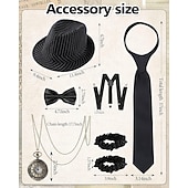 halpa Lisävarusteet ja enemmän-Setti Möly 20s 1920-luku Retro / vintage Asut Liivi Liivit lisävarusteiden kanssa Suuri Gatsby Herrasmies Muoti Naamiaispuku Miesten Halloween Karnevaali Naamiaiset Tanssiaiset Tyttöjen polttarit