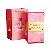 זול מתנות-קופסת מתנה קופצת הפתעה קופצת קפיצה לימי הולדת, יום האהבה, חג המולד, חתונות, פסטיבלים, מזומן, פיצוץ, קופסת מעטפה אדומה יוקרתית, קופסת מתנה למסיבה