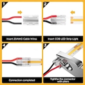 Недорогие LED аксессуары-10 шт., 20 шт., 50 шт. Разъемы 4-в-1 для светодиодных лент 8 мм, 10 мм, 2-контактные, cob/smd 2835/3528, прямые, угловые, между полосами &amp;от полосы к проводу