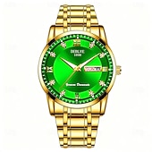 Недорогие Кварцевые часы-Модные мужские наручные часы высококачественные кварцевые часы датчик календаря светящийся циферблат украшение из страз лучший выбор подарка на День святого Валентина для мужчин