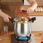 זול כלי בישול-סיר לחץ מיקרו עמיד מפלדת אל-חלד 304, סיר טפלון, קיבולת גדולה, סיר מרק נגד כוויות, דייסה