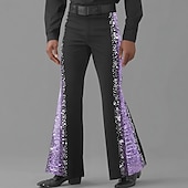 זול מכנסי קז&amp;#39;ואל מודפסים לגברים-בגדי ריקוד גברים תבנית גאומטרית מכנסיים מכנסי דיסקו מכנסי פעמון משנות ה-60 וה-70 מותן בינוני רטרו וינטג' בָּחוּץ מפלגה קזו'אל כיסי צד מכנסיים מתרחבים אביב סתיו הדפסת תלת מימד שחור 1 שחור