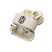 abordables Auriculares abiertos-Auriculares In-Ear y Clip-On TWS de Moda para Parejas Auriculares Duales Gaming TWS Hi-Fi Bass Estéreo ENC Llamadas HD Compatibles con Android e iPhone Auriculares Inteligentes Deportivos Regalo de