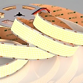 Недорогие Светодиодные ленты-Светодиодная лента COB шириной 24 В, 15 мм, 24 Вт, 960 светодиодов/м, 30 мм, 40 Вт, 1600 светодиодов/м, с высокой яркостью и большой светящейся поверхностью, с регулировкой яркости для помещений, не