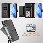 ieftine Carcasă Samsung-telefon Maska Pentru Samsung Galaxy S25 Ultra Plus S23 Ultra Plus S24 FE S22 Plus Ultra S23 FE Portofel Card Fermoar Protectie pentru intreg corpul cu curea de mână Retro PU piele