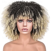 cheap Carnival Wigs-Carnival Wig 2026 Blonde Pink Red Afro Afro Curly Short Synthetic Festival Wig Mardi Gras Parade Cosplay Costume Hair for Women