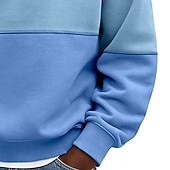 Недорогие Базовые толстовки-Муж. Толстовка Толстовка с капюшоном и пуловером Натяни Синий Розовый Темно синий Зеленый Серый Вырез под горло Полотняное плетение Пэчворк Цветовые блоки Для занятий спортом Повседневные Праздники