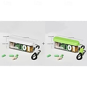 baratos armazenamento de bagagem e viagem-Organizador de comprimidos portátil com 4 compartimentos (2 unidades) – mini caixa para guardar remédios, recipiente para comprimidos diários (manhã, meio-dia e noite), organizador de medicamentos