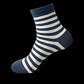 tanie skarpetki męskie-Męskie 10 par Pakiety Multi Skarpety Skarpetki do biegania Skarpety na co dzień Niebieski Kolor Prążki Urlop Sport i turystyka Codzienny Podstawowy Średnie Wiosna Jesień Moda Codzienny