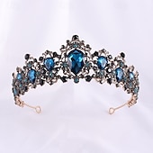 halpa Tiaroita ja kruunuja-Crown Tiaras Pään koriste Metalliseos Häät Syntymäpäivä Tyylikäs Vintage Kanssa Tekojalokivi Päähine Päähineet