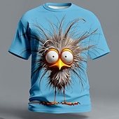  Per uomo Uccello Scontroso Maglietta Manica Corta maglietta Stampa 3D Girocollo Camicia Esagerato Designer Feste Ferie Blu Nero Giallo Estate Primavera Abbigliamento S M L XL XXL XXXL
