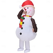 cheap Adult Costumes-Snowman Inflatable Christmas Costume Blow up Men&#039;s Women&#039;s Novelty Funny Adults Christmas New Year Performance Party Onesie