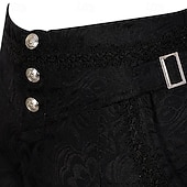 זול תחתונים-נסיך ערפדים רטרו\וינטאג' פאנק &amp; גותיות ימי הביניים רנסנס סטימפונק מִכְנָסַיִים מכנסיים מותן גבוה בגדי ריקוד גברים סרוג תחפושות וינטאג קוספליי ארוך מכנסיים האלווין (ליל כל הקדושים)