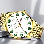 baratos Relógios Quartz-Relógio de Pulso Masculino Avançado Relógio de Quartzo Masculino Fashion Relógio Luminous com Calendário A Melhor Opção de Presente para Homens