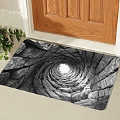 economico Zerbini-Tappetino da ingresso Design visivo Trappola visiva Tappetino antiscivolo per ingresso bagno corridoio interno esterno Terra diatomacea asciugatura rapida assorbente 20 x 31 pollici