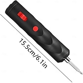 abordables Juegos de destornilladores-Destornillador eléctrico inalámbrico, destornillador inalámbrico mejorado con juego de brocas, kit de herramientas pequeño con 13 puntas, carga tipo C, ideal para muebles y reparaciones domésticas.