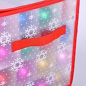 voordelige Kerst Opslag-Kerstversieringsdoos met 64 compartimenten, 12x12x12 inch kerstopbergdozen, ornamentorganizer met rits en handgrepen, geschikt voor vakantiedecoraties, sieraden en cadeaus