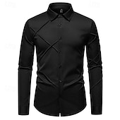 baratos Fantasias masculinas dos anos 1920-Loucos anos 20 Anos 20 Retro Vintage Blusa / Camisa Mafioso Padrinho Corte Justo Fantasia Homens Baile de Máscaras Traje de festa para noite Negócio / Cerimônia / Casamento Festa de Solteira Adulto