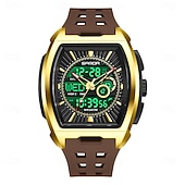 baratos Relógios Quartz-Relógio Esportivo Quartz de Duplo Display SANDA 5118 Moda À Prova D'Água Multi Funcional Luminosa Cronógrafo Calendário Relógio Masculino