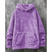 preiswerte einfache Trainingsanzüge-Zweiteiliger Fleece-Trainingsanzug für Herren – schwerer Hoodie und Jogginghose, einfarbige Sport-Streetwear mit Taschen