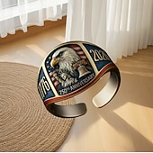  250th Anniversary Eagle Ring, Patriotic Gift, Vintage Open Eagle Ring, Electroplated Copper / Sterling Silver, Adjustable Statement Ring for Couples, Retro Style Semiquincentennial