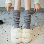 رخيصةأون تسخين تبريد-زوجان من أغطية الجوارب النسائية - حماية للساق دافئة في الشتاء بدرجات اللون البيج إلى البني بتصميم أنيق مناسب للأحذية الطويلة/الأحذية المريحة في الخريف والشتاء - إكسسوارات أحذية نسائية رائعة