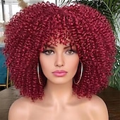 cheap Carnival Wigs-Carnival Wig 2026 Blonde Pink Red Afro Afro Curly Short Synthetic Festival Wig Mardi Gras Parade Cosplay Costume Hair for Women