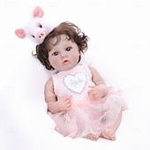economico Bambole Reborn-Bambole Reborn - Bambola Realistica da 22 Pollici Ragazza con Corpo Morbido e Capelli Ricci Biondi Sveglia Bebe Reborn di Silicona Bambole di Vita Reale con Scatola Regalo per Bambini di 3 Anni
